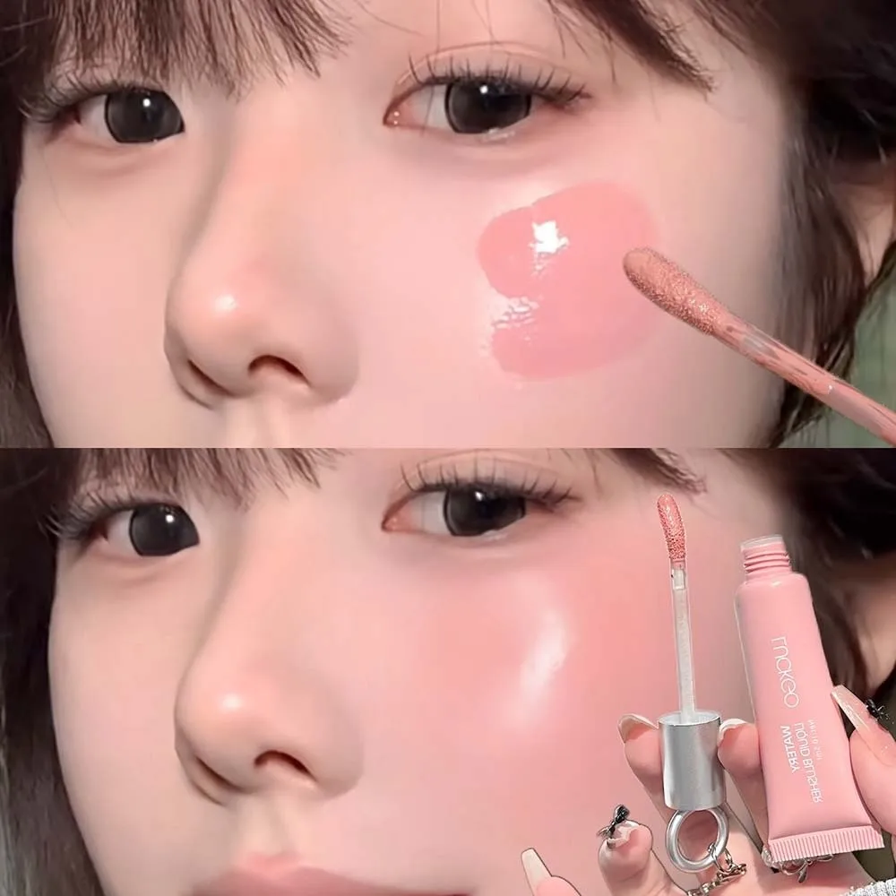 New Moisturizing Liquid Blusher Water Light Formula Waterproof Face Brightening Rouge Monochrome Long Lasting Cheek Tint Women