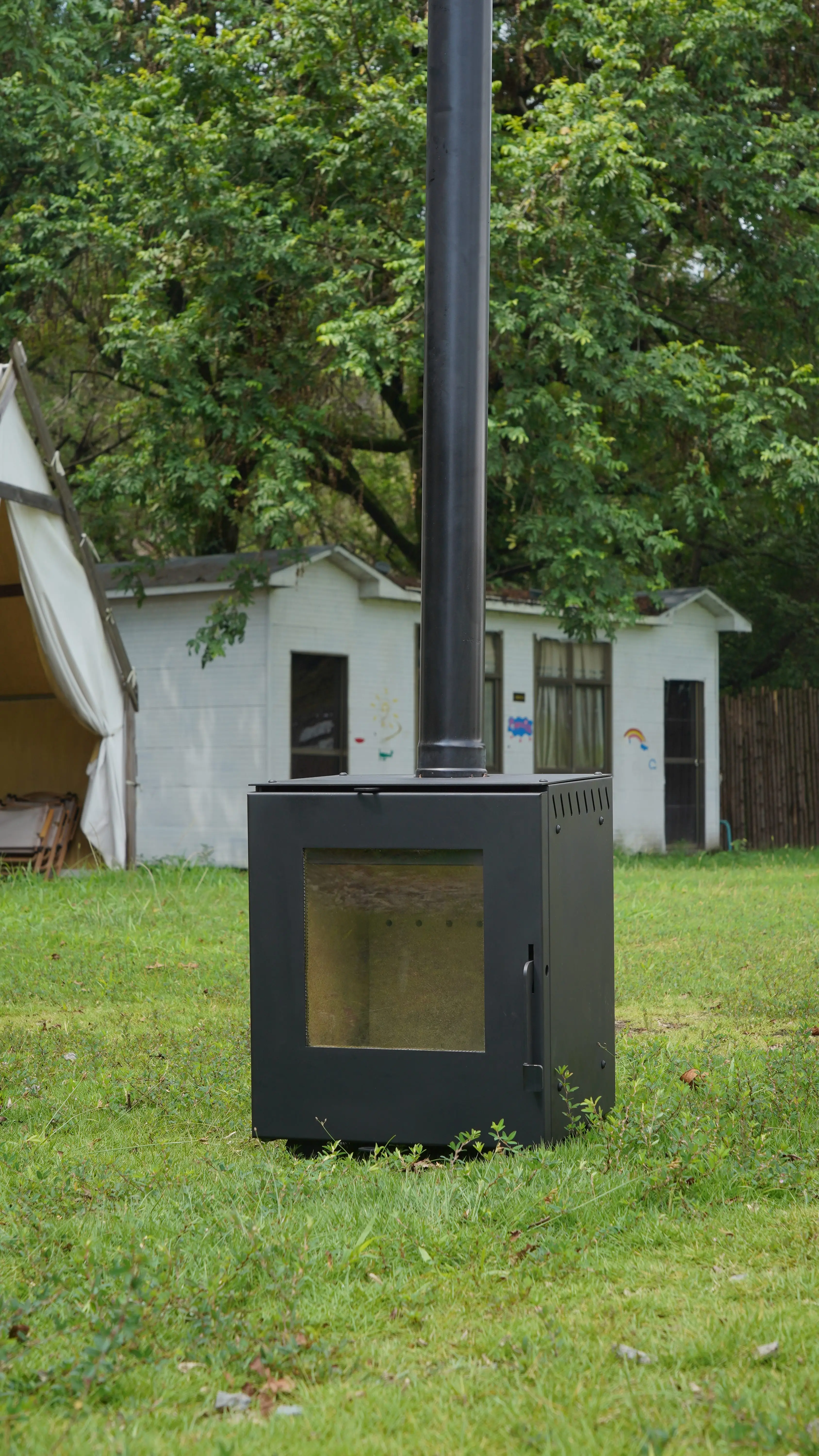 QC-R01 Mini houtkachel Kleine houten kachels Rookloze open haard te koop