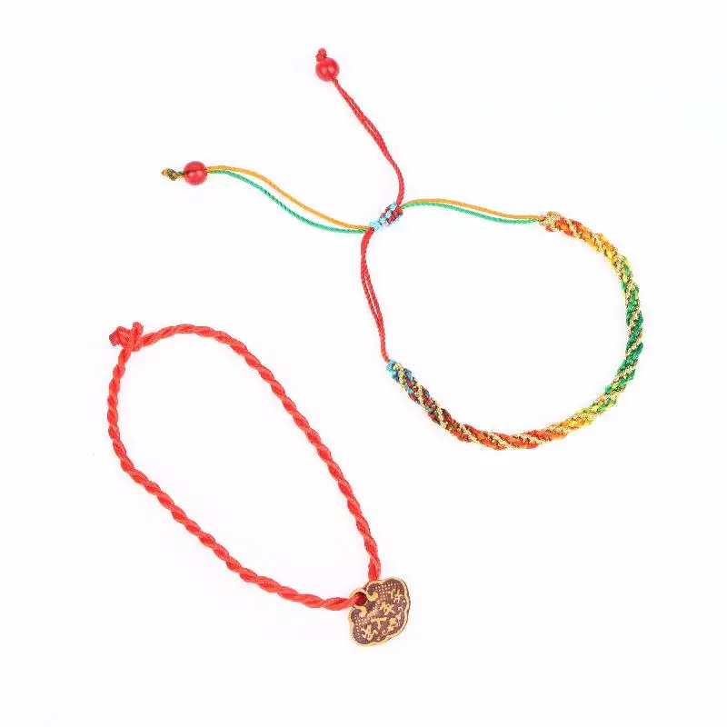 3/10Pcs Handmade Lucky Knitting Red String Braided Friendship Lovers Bracelets Adjustable Multicolored Rope Bracelet