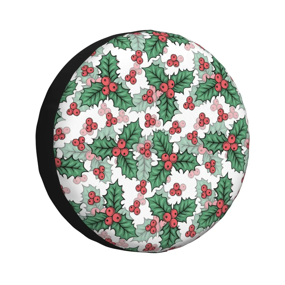 Christmas Mistletoe Seamless Spare Tire Cover for Jeep Honda SUV RV Car Wheel Protectors Accessories 14