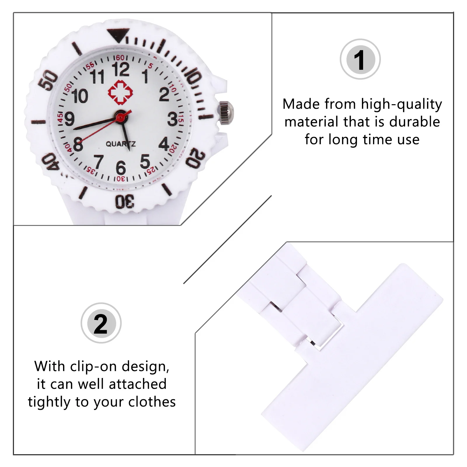 

Women Big Nurse Pocket Face Operated Hanging Nursing Pocket Watch Clip-On Women Nurse Watch Fob Timepiece