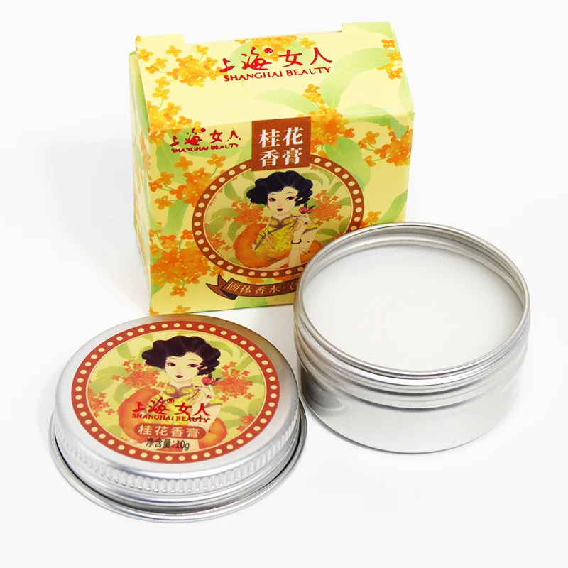 SHANGHAI BEAUTY Solid Perfumes And Fragrances For Women Osmanthus Deodorant Original Natural Air Freshener Skin Care