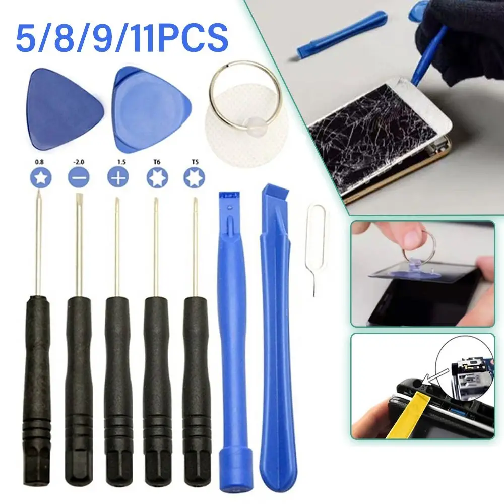 Abrindo a tela Pry Bar para iPhone, iPad, Laptop, Computador, Desmontar o conjunto de ferramentas manuais, Kit de reparo do telefone móvel, Acessórios