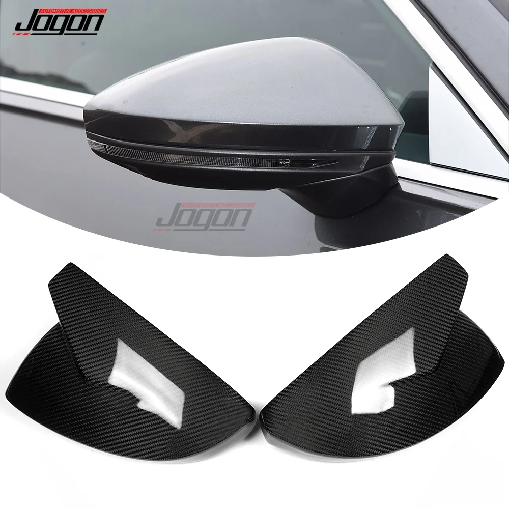 

LHD 2019-2025 For Audi A6 C8 4K A7 4K8 A8 D5 OX Horn Rearview Mirror Cover Protection Decoration Carbon Fiber Accesssories