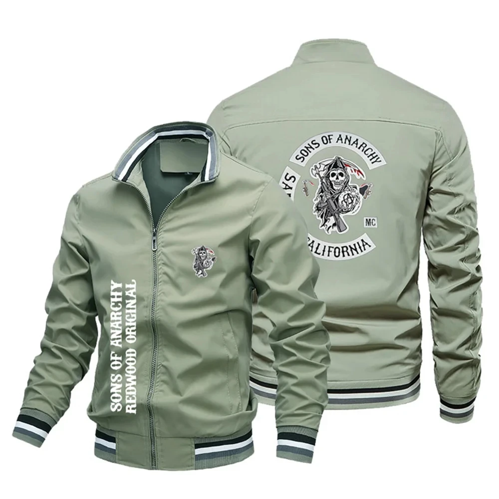 American TV series' Anaki's Son 'print pattern American street fashion men's bicycle Y2K night outdoor jacket s-5XL