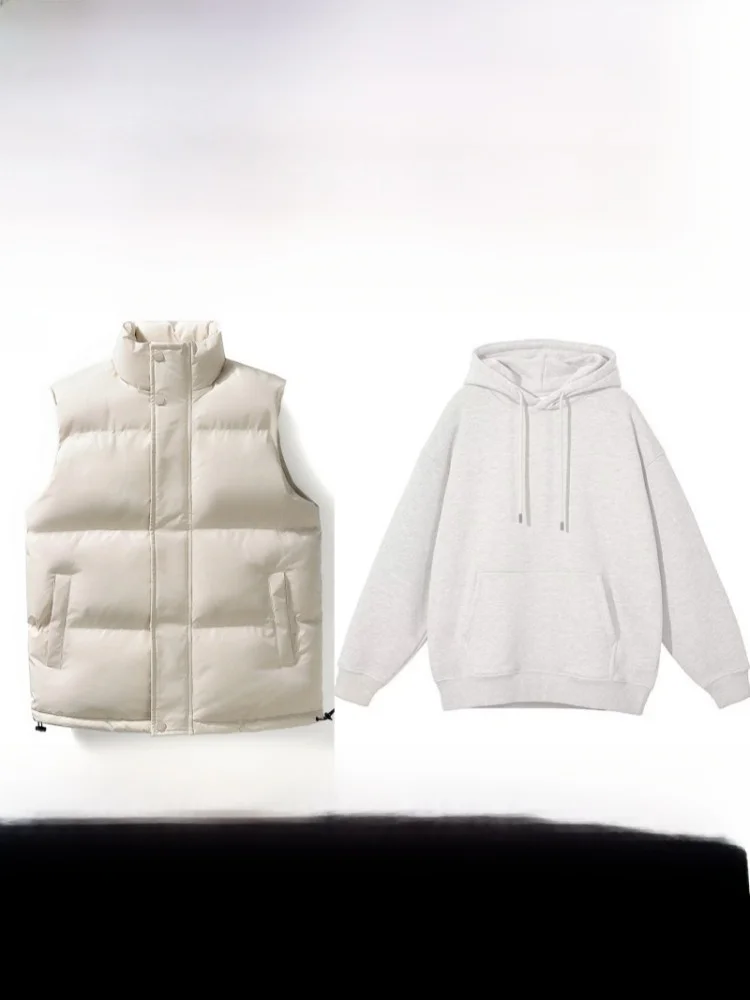 

Мужской комплект с капюшоном Yu Zhaolin: утепленный жилет и брюки, осенне-зимний модный комплект для молодежи, 100% полиэстер, без утепления