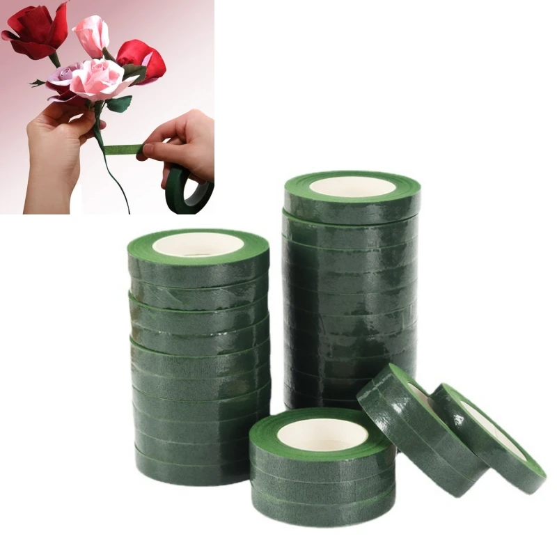 

Floriculture Tape Self-adhesive Bouquet Floral Stem Paper Tapes Stamen Wrapping Florist DIY Decorative Flower Wedding Supplies