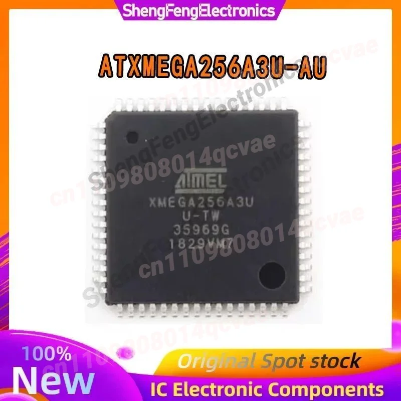 100% New ATXMEGA256A3U-AU TQFP64 8-bit Microcontrollers - MCU AVR8 256KB FLSH 16KB