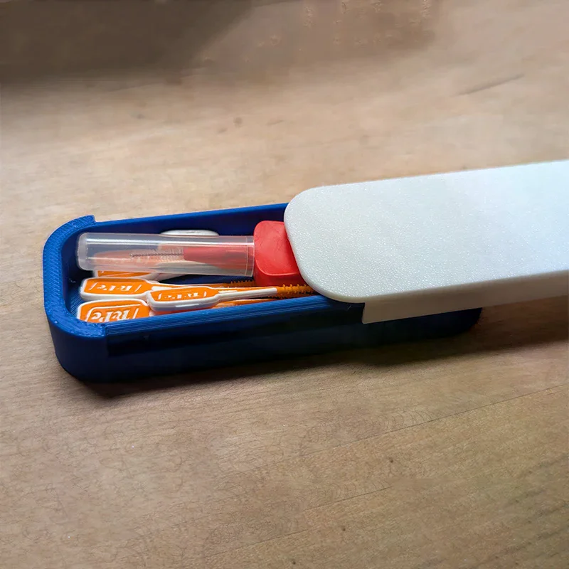 Mini Sliding Cotton Swab Storage Box Portable Swab Case For Travel And Daily Use Multi-Compartment Dust-Proof Keeps Clean