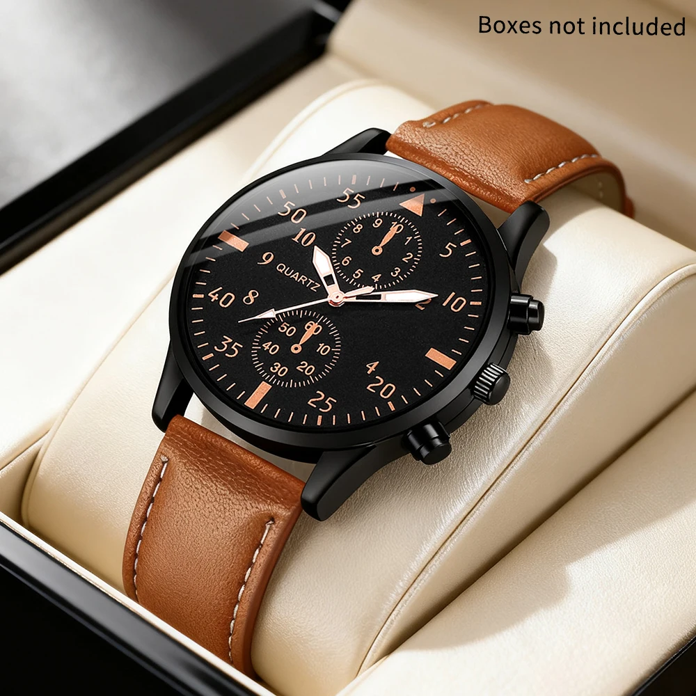 1pc fashionable new men's quartz watch, suitable for daily wear and holiday gifts