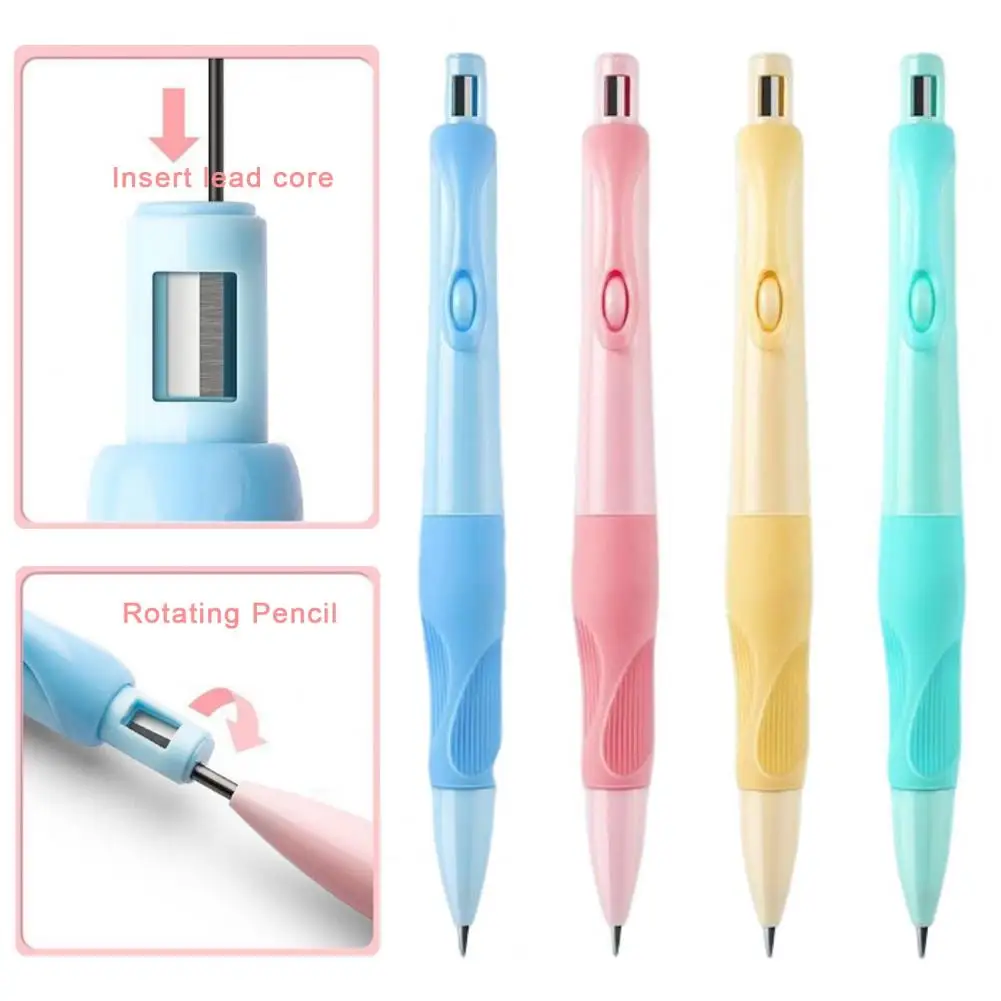 Mechanical Pencil Set Corrects Grip Posture Pencil with 2.0MM Refill Silicone Grip Pencil with Sharpener Home Office Classroom