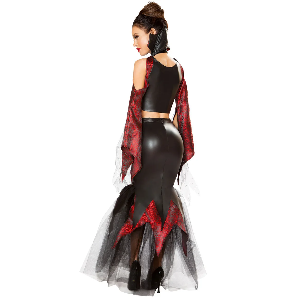 Split court magic witch demon costume queen cos halloween vampire costume