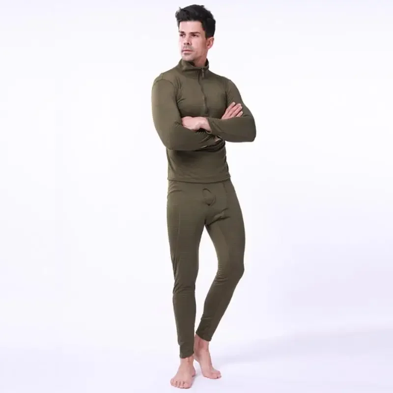 ESDY New Winter Top Quality New Thermal Underwear Sets Men Compression Fleece Sweat Quick Drying Thermo Underwear Male Clothing