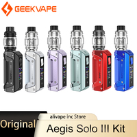 Original GeekVape Aegis Solo 3 Kit 100W Mod 5.5ml Z Sub Ohm 2021 Tank Fit Z Coil Aegis Solo III 18650 Vape Electronic Cigarette