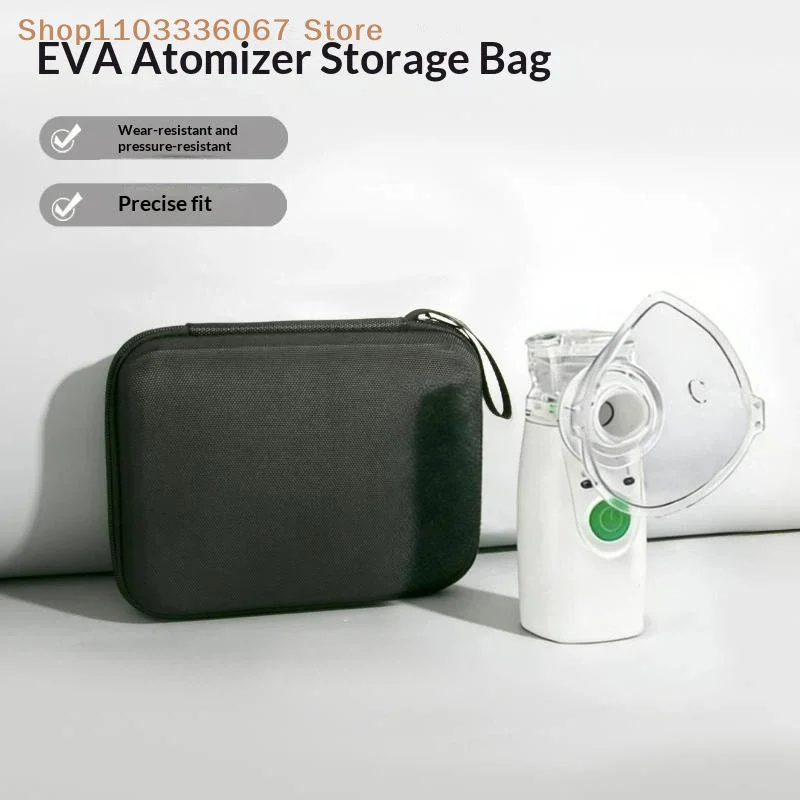 【HLS】Portable Nebulizer Case Waterproof Shockproof Respirator Storage Bag for Travel Outdoor Home Medicine Organization