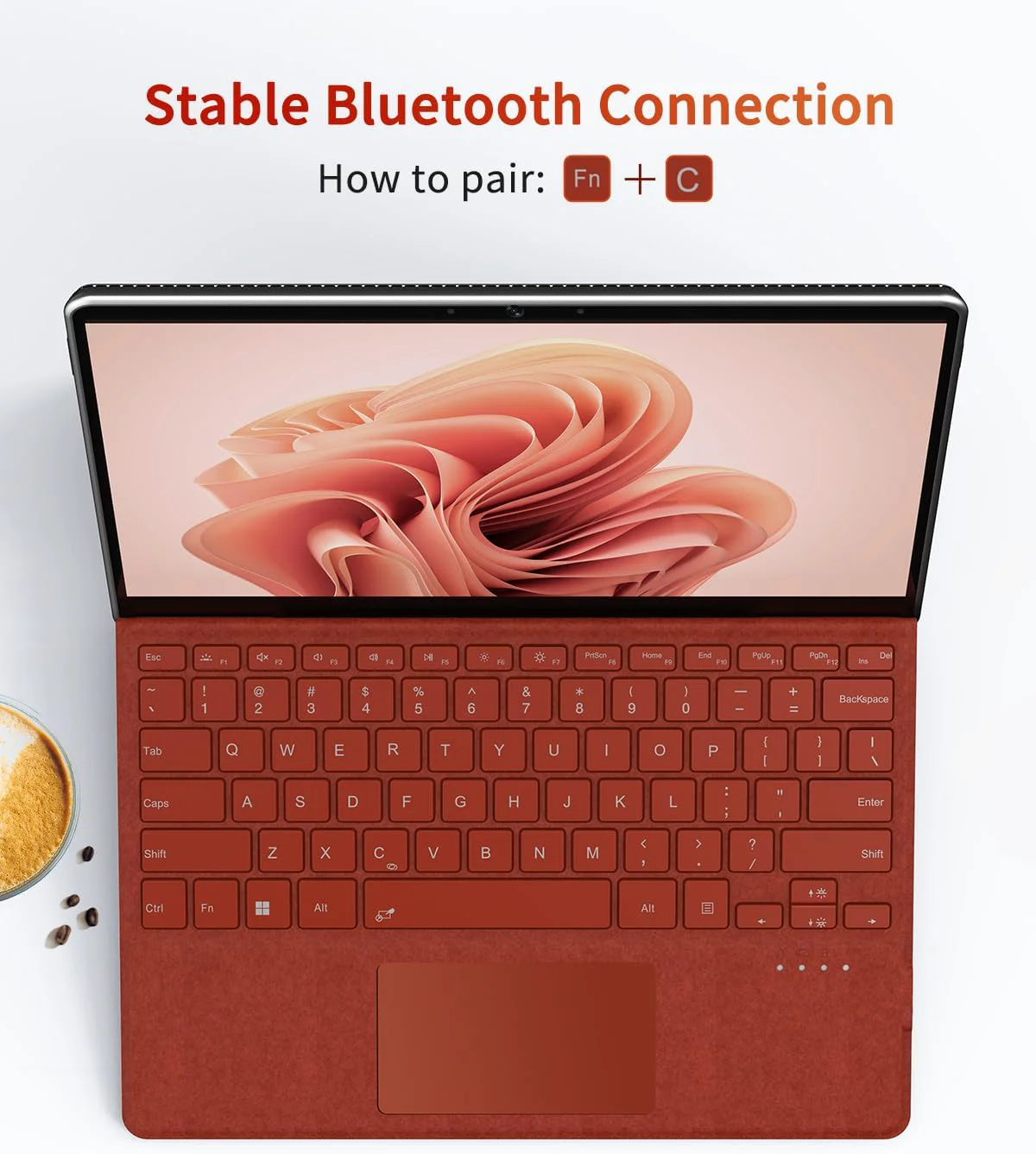 Bluetooth Keyboard for Microsoft Surface Pro 11/10/9/8/X 13 inch with Wireless Multi-Touch Trackpad Backlit Detachable Keyboard