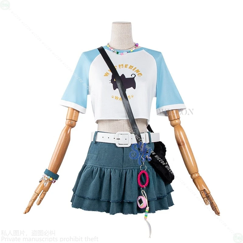로버 코스프레 게임 Wuthering Waves 1 주년 기념일 생일 파티 애니메이션 Kawaii Y2K 유니폼 드레스 러블리 고양이 모자 로리타 할로윈