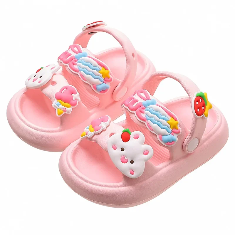 Children\'s slippers summer new non-slip cartoon baby girls shoes wearing children\'s sandals outside the beach boys shoes