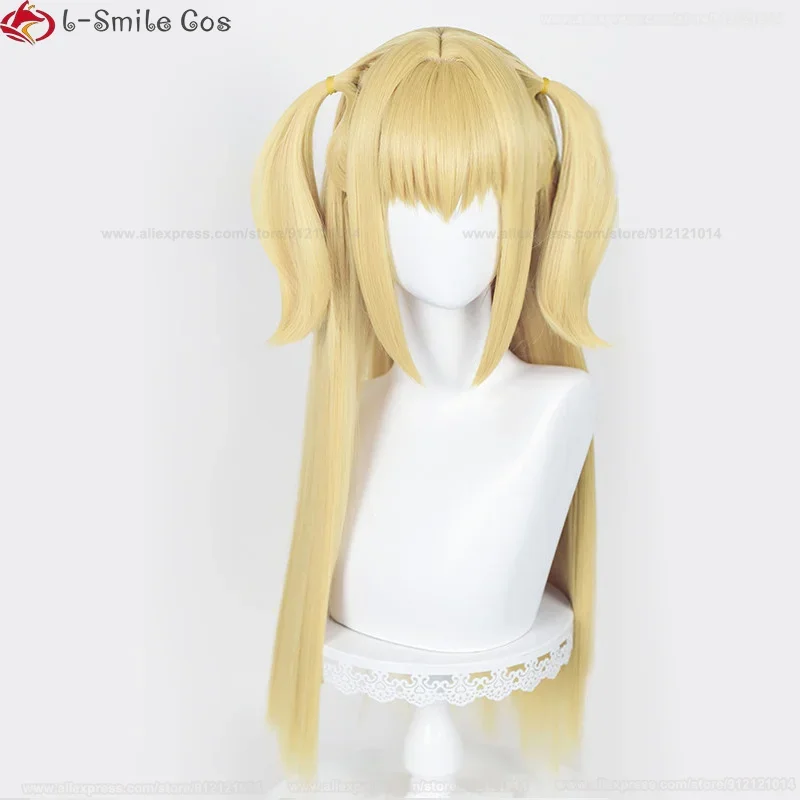 MisaMisa Wig Anime Death Note Golden Yellow Long Cosplay Wig Misa Amane Heat Resistant Hair Halloween Party Woman Wigs + Wig Cap