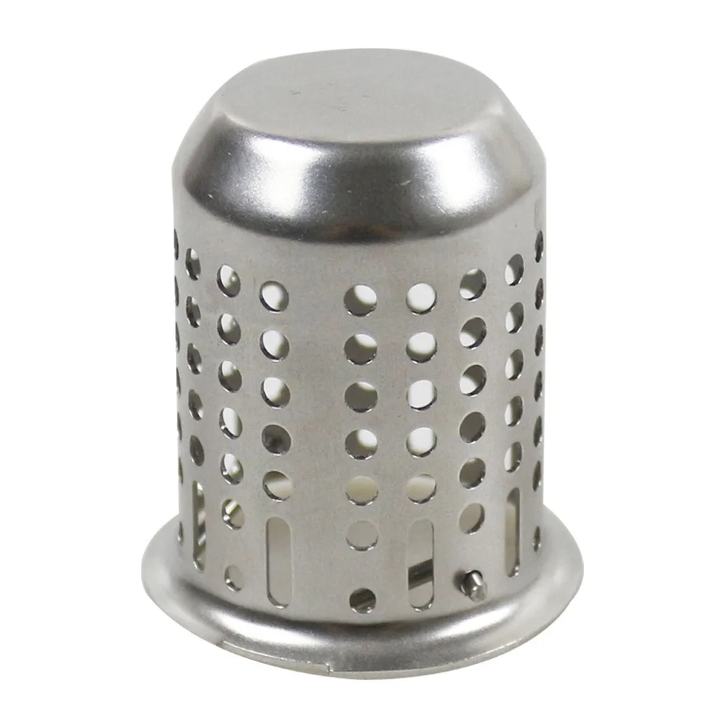 Stainless Steel Sink Filter Basket 43mm Inner Diameter For Mop Pool Drain Replacement Strainer 50mm Height Filter Mesh