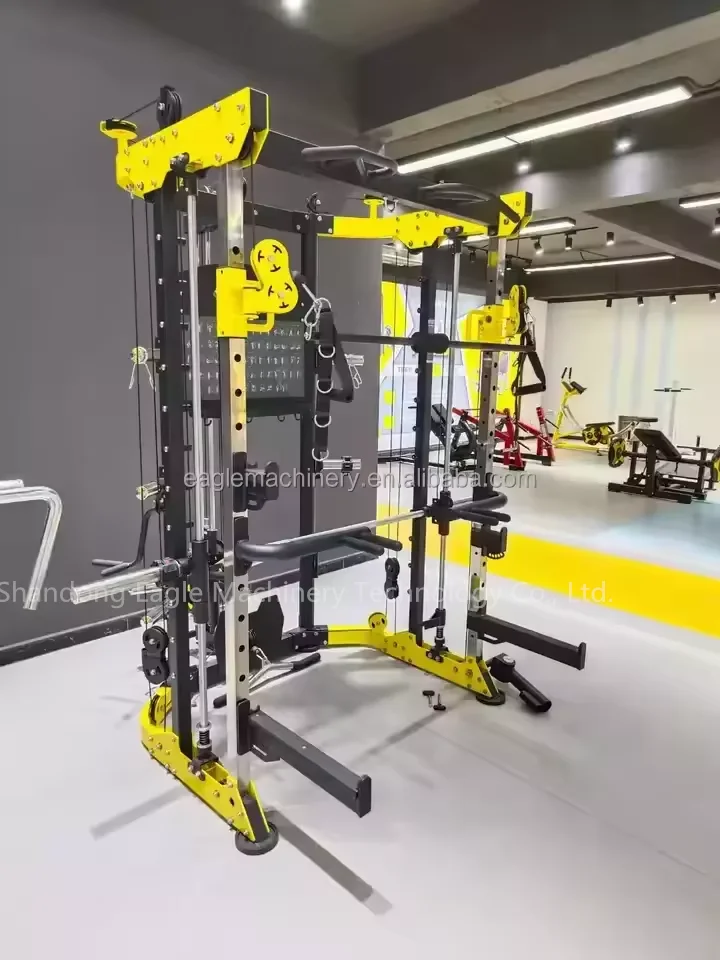 4095 Multi-Functional Gym Rack with Weight Stack New Design Home Use Smith Machine Shoulder Arm Workouts