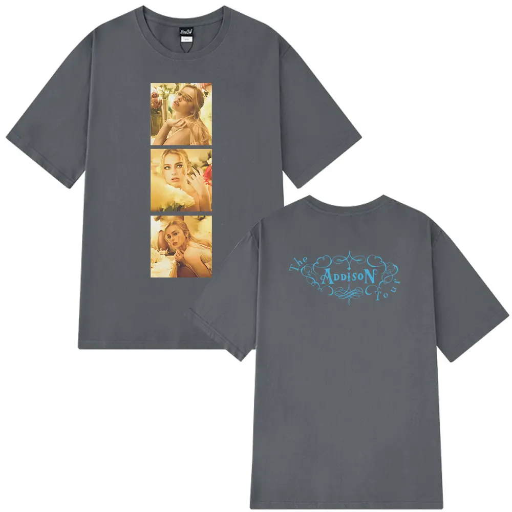 أديسون راي أديسون جولة 2025 الجرافيك تي شيرت الرجال النساء موضة تي شيرت الصيف قصيرة الأكمام فضفاضة تي شيرت غير رسمي الشارع الشهير #4