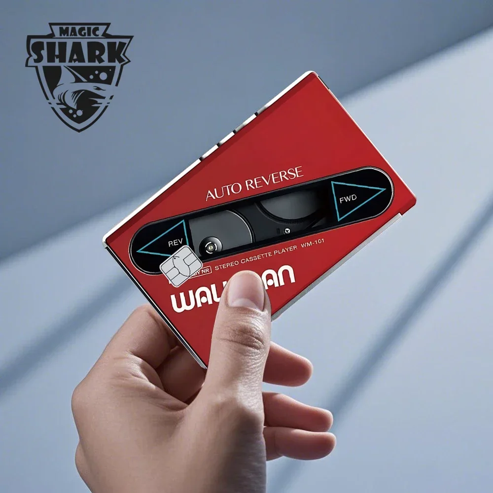ملصق جلدي لفيلم الأموال من Magic Shark Panda Chips Bow Tape Cat لبطاقة الخصم الائتمانية المترو لا يتلاشى