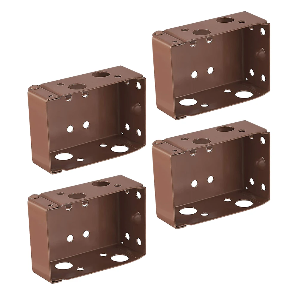 

4pcs Curtain Installation Bracket Iron Roller Blind Mount Accessories Perforated Wall Track Brace Household Decor