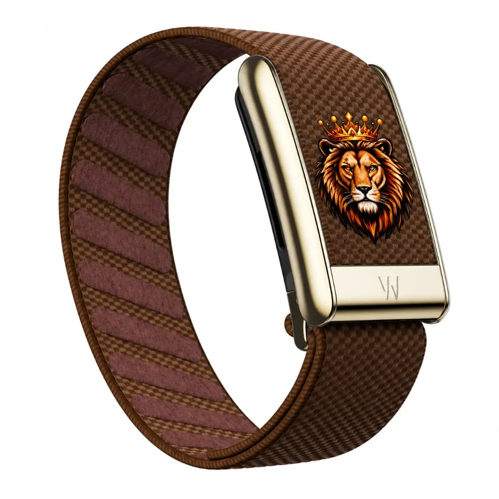 New Royal Lion Crown Graphic Nylon Woven Strap For WHOOP 5.0 MG King Spirit Heritage Style Sport Replacement Wristband