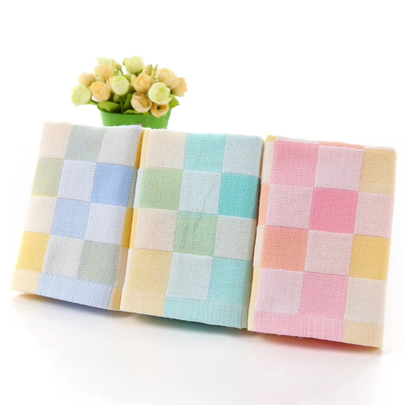 25*50cm Cotton Small Towel Double Gauze Children\'s Towel Square Cloth Dish Cloth Color Kindergarten Children Face Towel