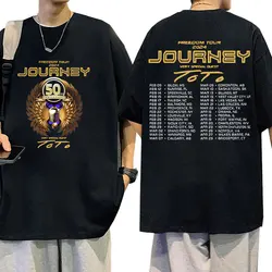 Journey Freedom 2024 Tour Concert Graphic T Shirts Man Hip Hop Retro Short Sleeve T-Shirt Punk Fashion Oversized Tees Streetwear