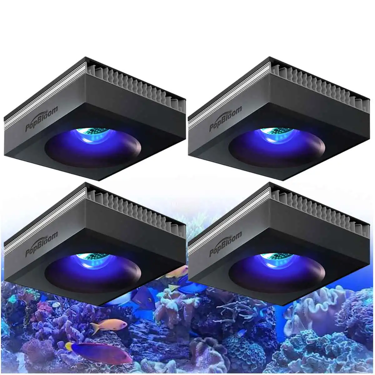 PopBloom RL90 WiFi Reef Aquarium Light 100W, Professional Marine