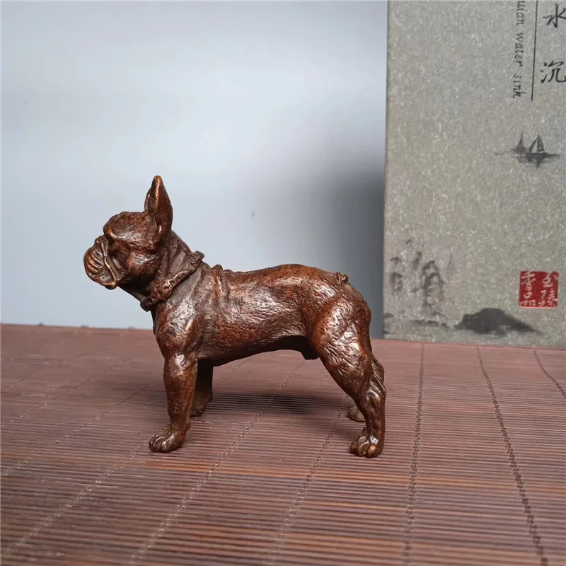 Purple Bronze Tiger Decoration Mini Put Porcelin Study Room Decoration Pressure Paper and Pen on Tea Ornaments Animal One Piece