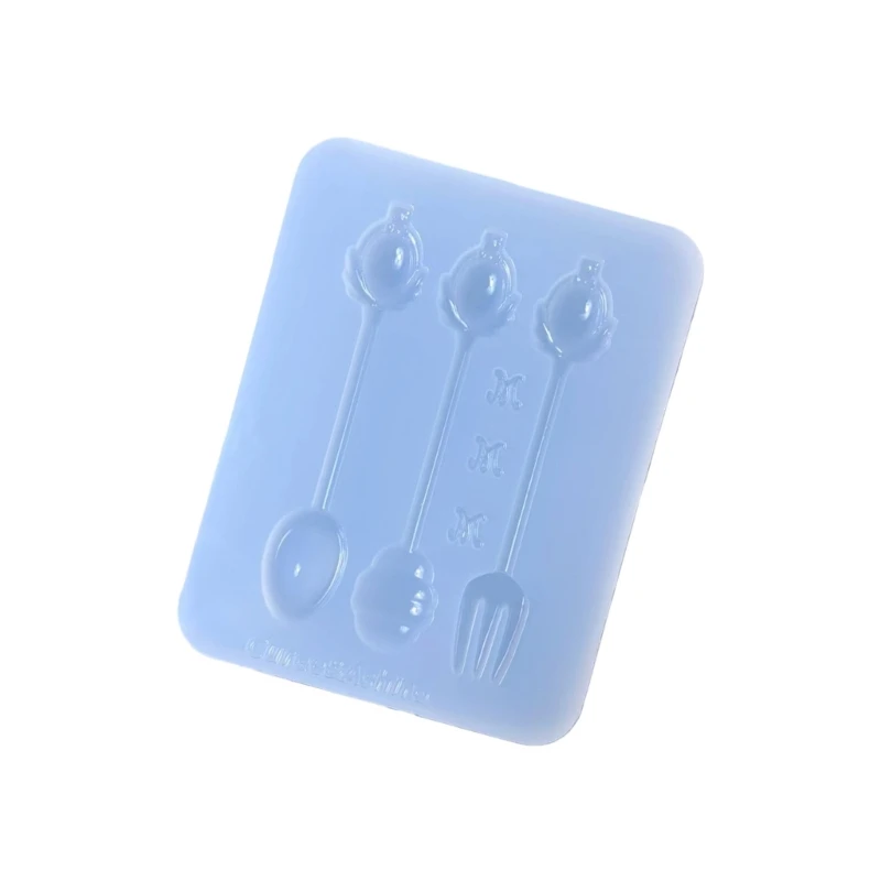

LX9D Silicone Spoon Fork Mold For Baking Crafts DIY Resin Soap