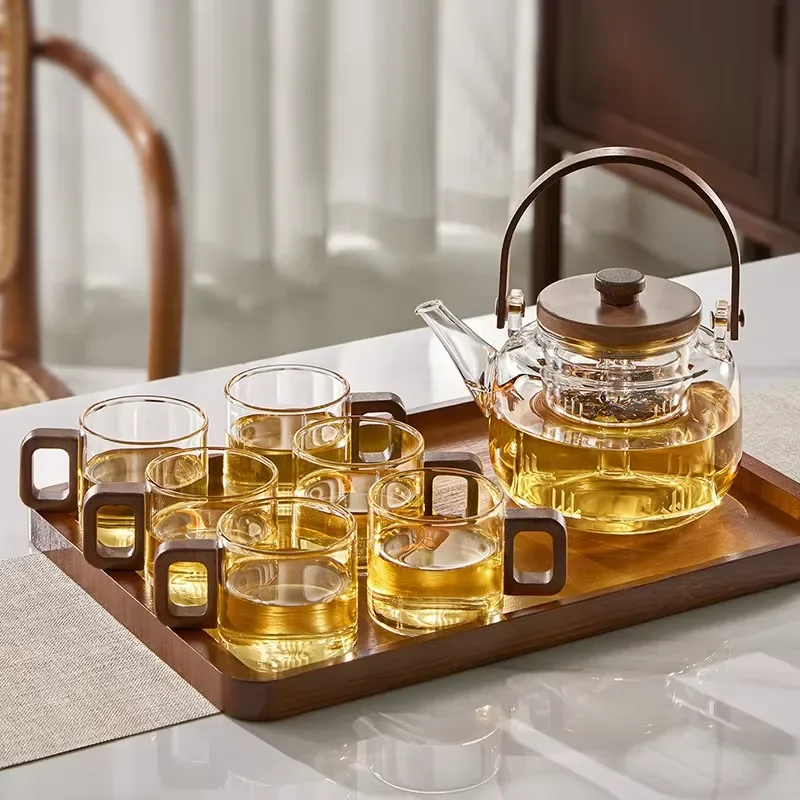 300ml Heat Resistant Borosilicate Glass Tea Set for Home and Office Use