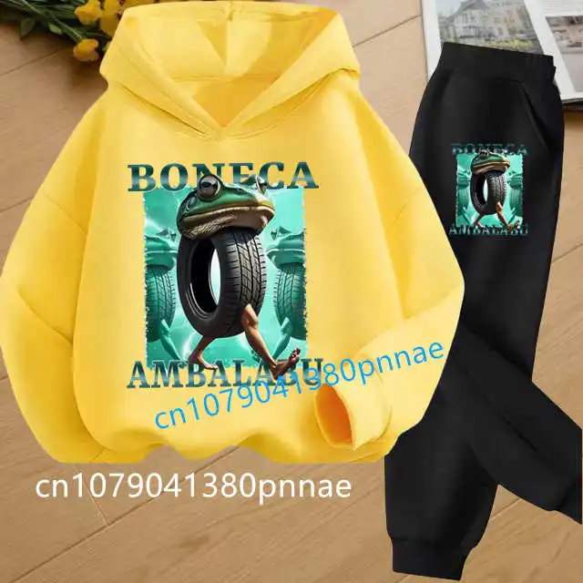 الفتيات رياضية ملابس أطفال Tralalero Tralala Tung Tung Tung مضحك الإيطالية Brainrot الاطفال ملابس الأولاد هوديي + السراويل 2 قطعة مجموعة