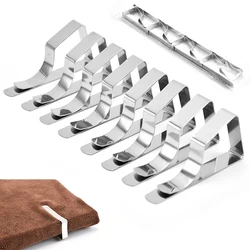 4/8PCS Stainless Steel Table Cloth Clamps Tablecloth Clip Holder for Party Table Cover Clip Holder Tablecloth Stable Clips