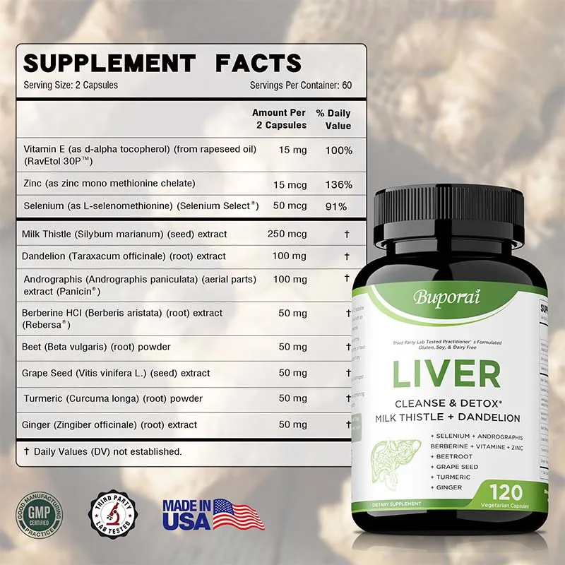 دعم إزالة السموم وإصلاحها لتنظيف الكبد - مكملات عشبية لدعم وظيفة الكبد الصحي، والإصلاح الطبيعي، وزيادة الراحة #2