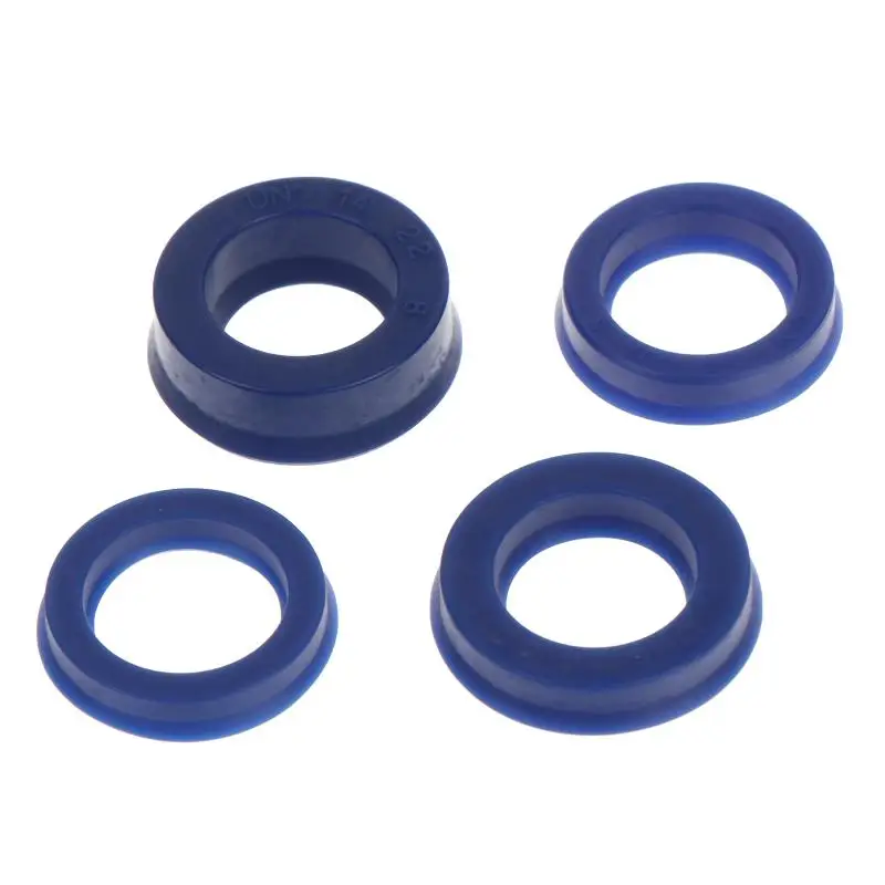 10Pcs Polyurethane UN Hydraulic Oil Seals High Pressure Oil Resistance 14mm ID For Industrial Hydraulic System Repairs