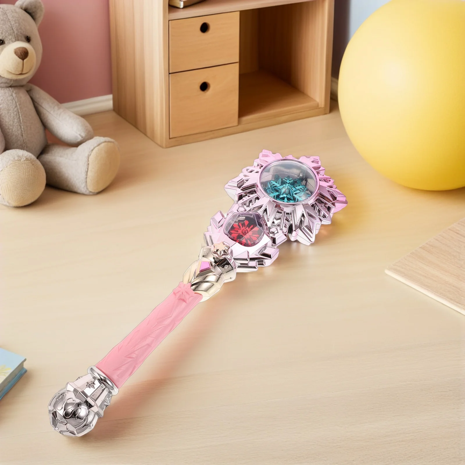 Princess Magical Wand Snowflake Glowing Wand Musical Light Up Scepter Girls Fairy Costume Cosplay Birthday Gift