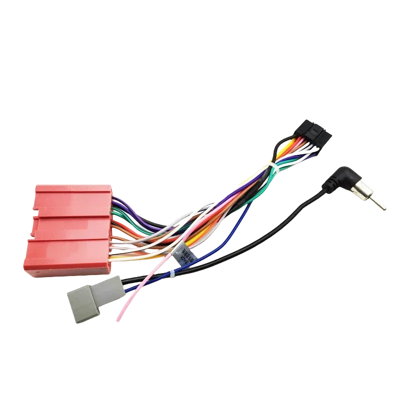 Wiring Harness Adapter 16 Pin Plug to 24 Pin Connector Radio Antenna Jack Car Android Head Unit Cable for Mazda 3 BK 6 GG1 5