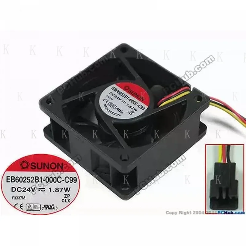 C  FOR 1PCS SUNON EB60252B1-000C  wbr/  -C99  6025 24V 1.87W 6CM 3-pin Inverter Cooling Fan