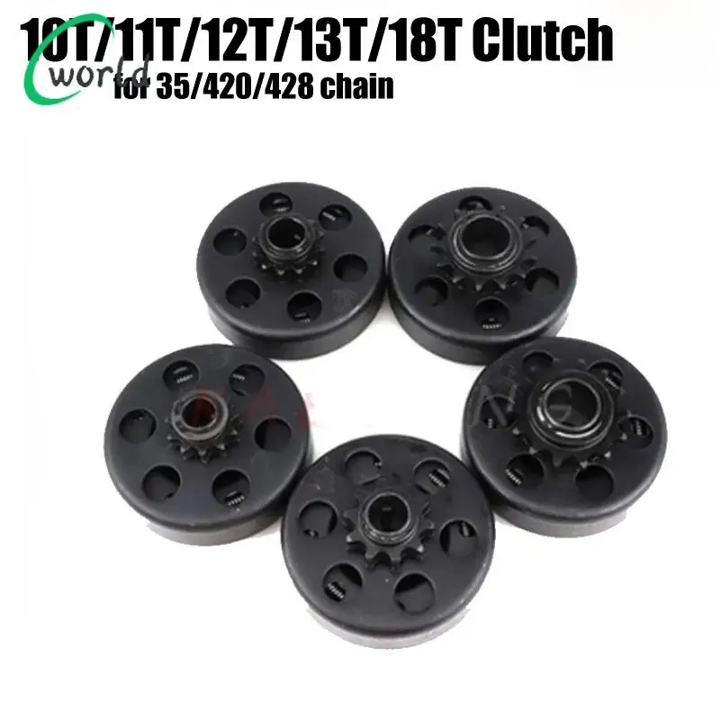 

New 10/11/12/13/18 Tooth 420/428/35 Chain 16/19/20mm Centrifugal Automatic Clutch For GO Fun Minibike Kart Drive Sprocket