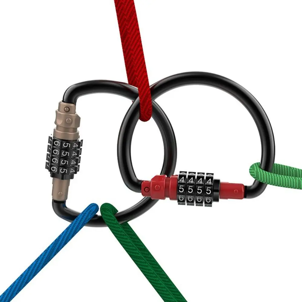 

Creative 4 Digit Code Bicycle Security Lock D Shape Anti Theft Combination Locks Padlock Luggage Pad Lock