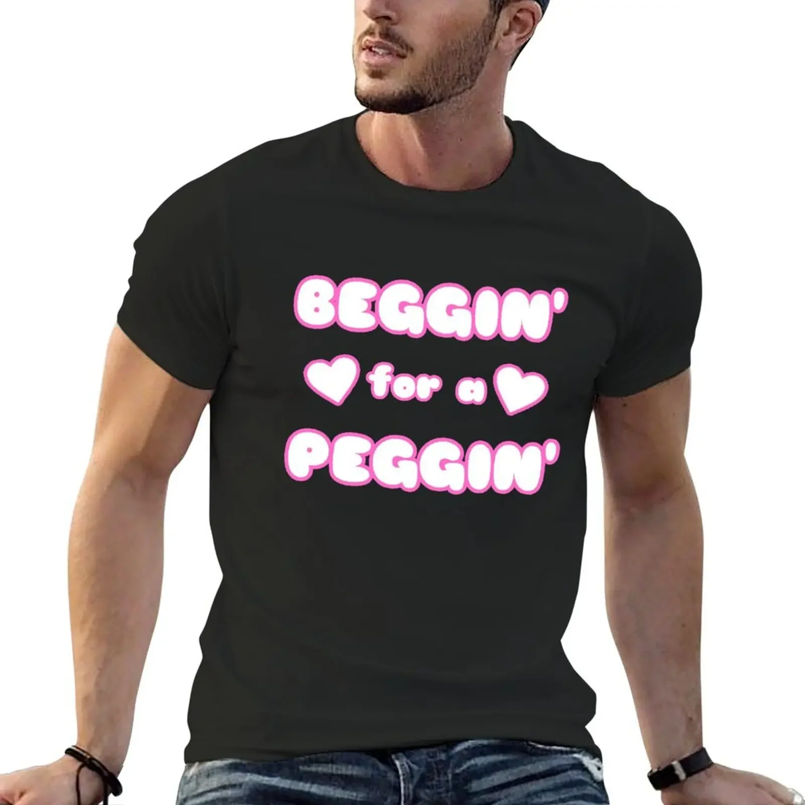 Футболка Beggin for a Peggin, незаменимая футболка, топы больших размеров, кавайная одежда, футболки с аниме, футболки большого размера для мужчин