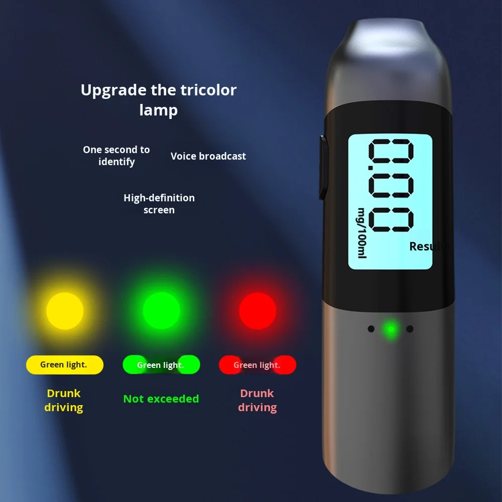 High-Precision Portable Handheld Breathing Test Device Voice Announcements New Vehicle-Mounted Alcohol Tester for Drunk Driving