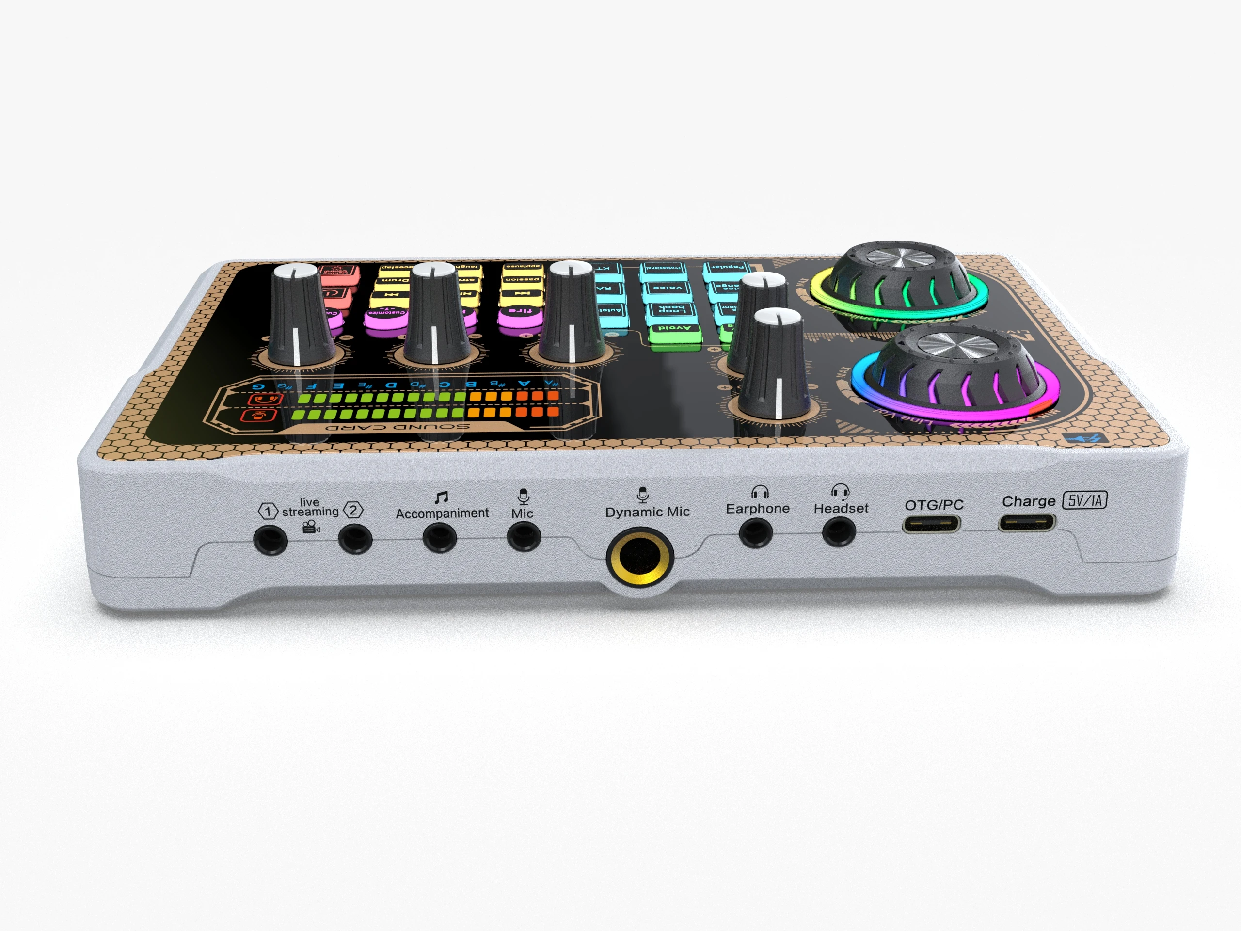 بطاقة صوت Hosabely NX7 للكمبيوتر الشخصي والهواتف الذكية والكمبيوتر المحمول وتسجيل مدونة الفيديو والبث المباشر #4