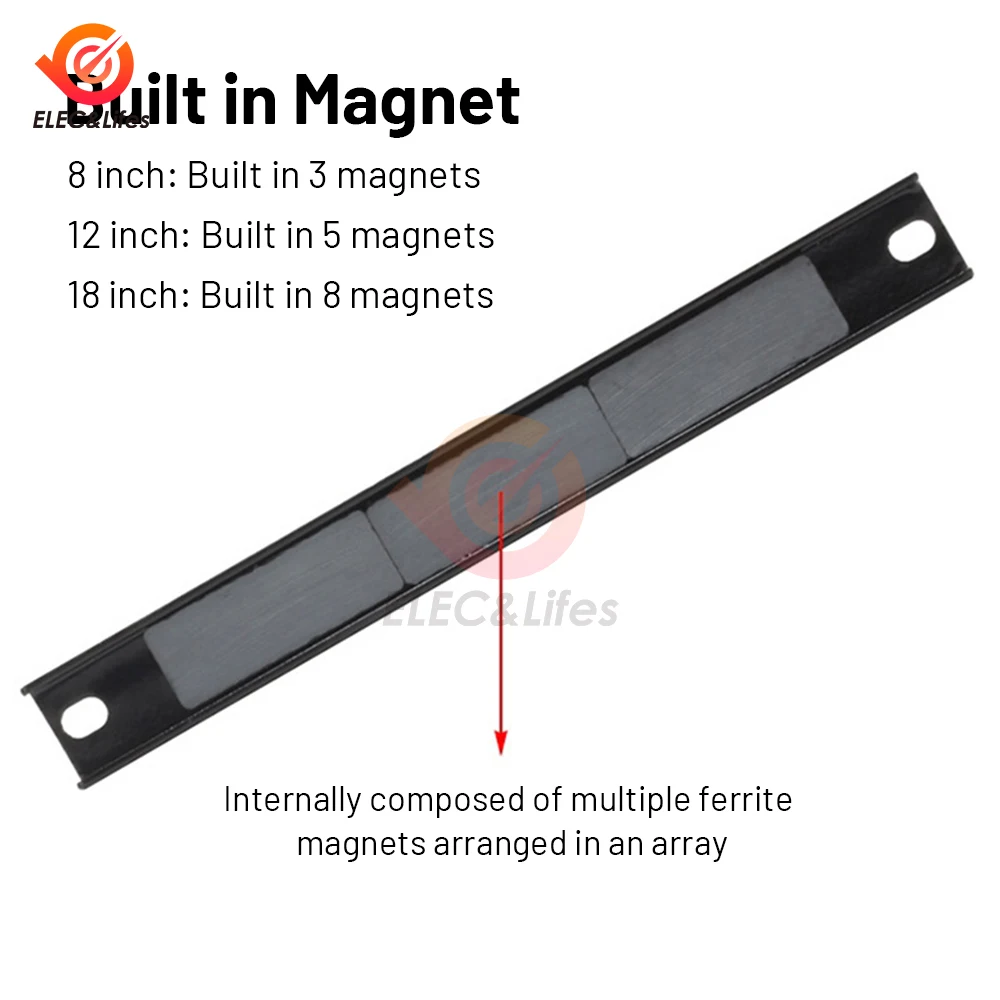Magnetic Tool Holder Heavy-duty Magnet Tool Bar Strip Rack Space-Saving & Strong Metal Organizer Storage Rack For Knife Wrench