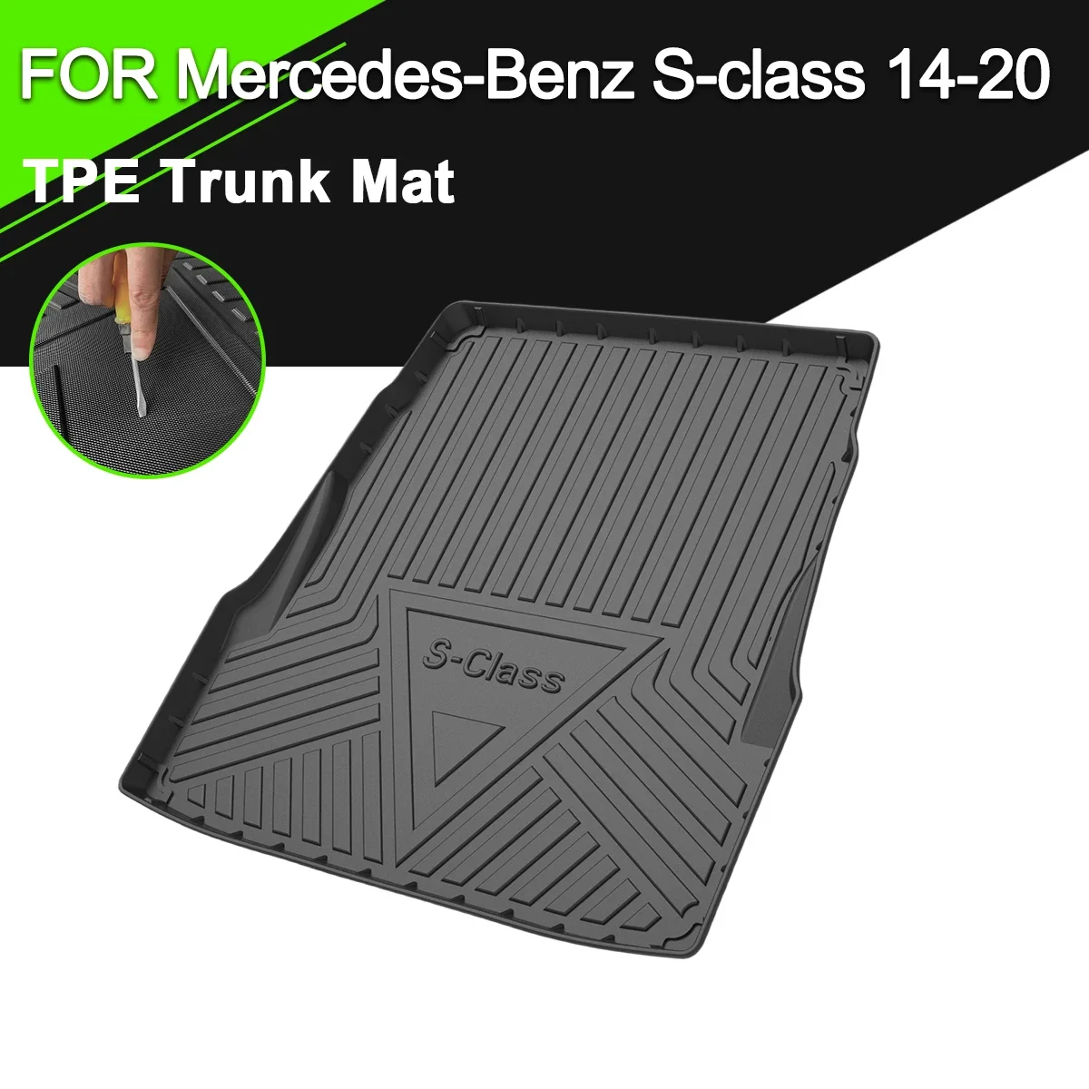 

Trunk Mat TPE FOR Mercedes-Benz S-class 2014-2020 Car Waterproof Non-Slip Rubber Cargo Liner Accessories