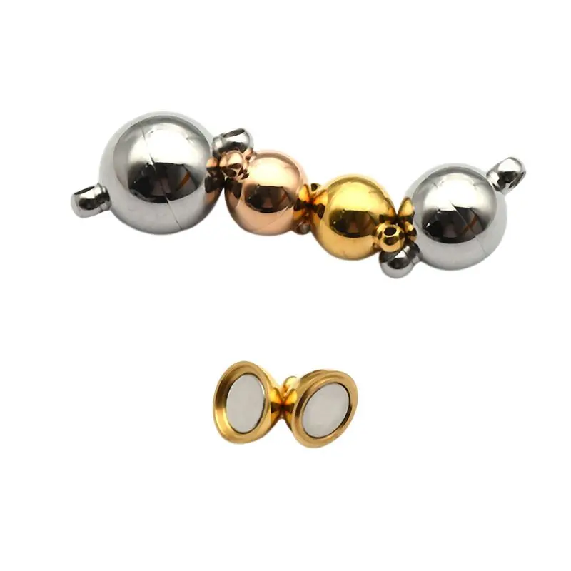 

20 шт., шариковая пряжка из нержавеющей стали, жемчужное ювелирное соединение, магнитная пряжка, модные аксессуары, оптовая продажа